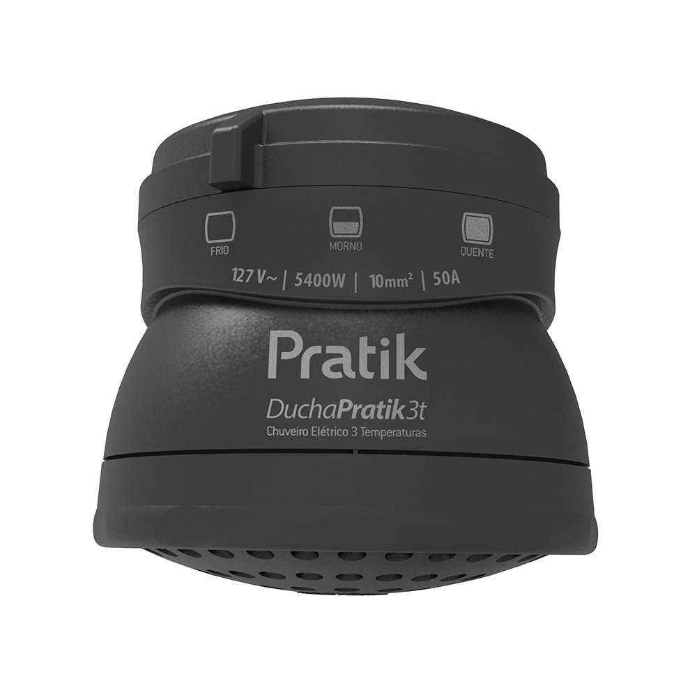 Chuveiro Ducha Pratik 3 Temperaturas Preto 5400w 127v