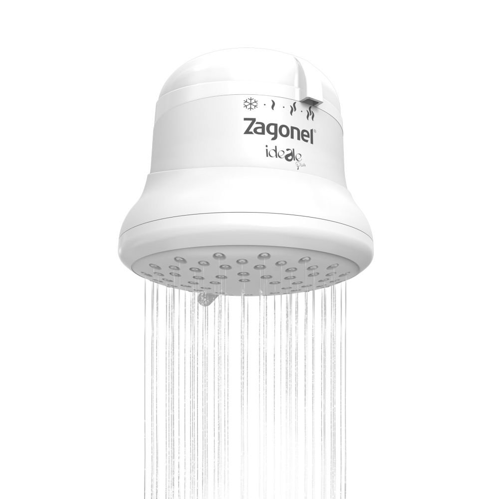 Chuveiro Ducha Zagonel Ideale Plus 4 Temperaturas e Cano de 30cm