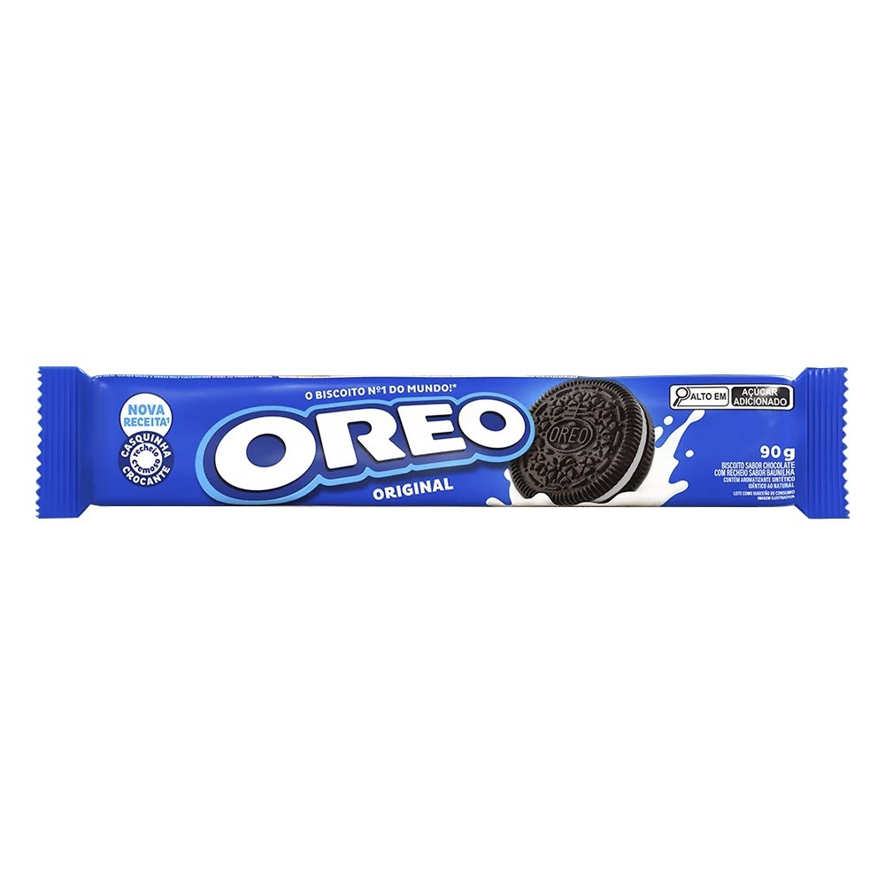 Biscoito Rechado Oreo Recheado 90g - Embalagem com 48 Unidades