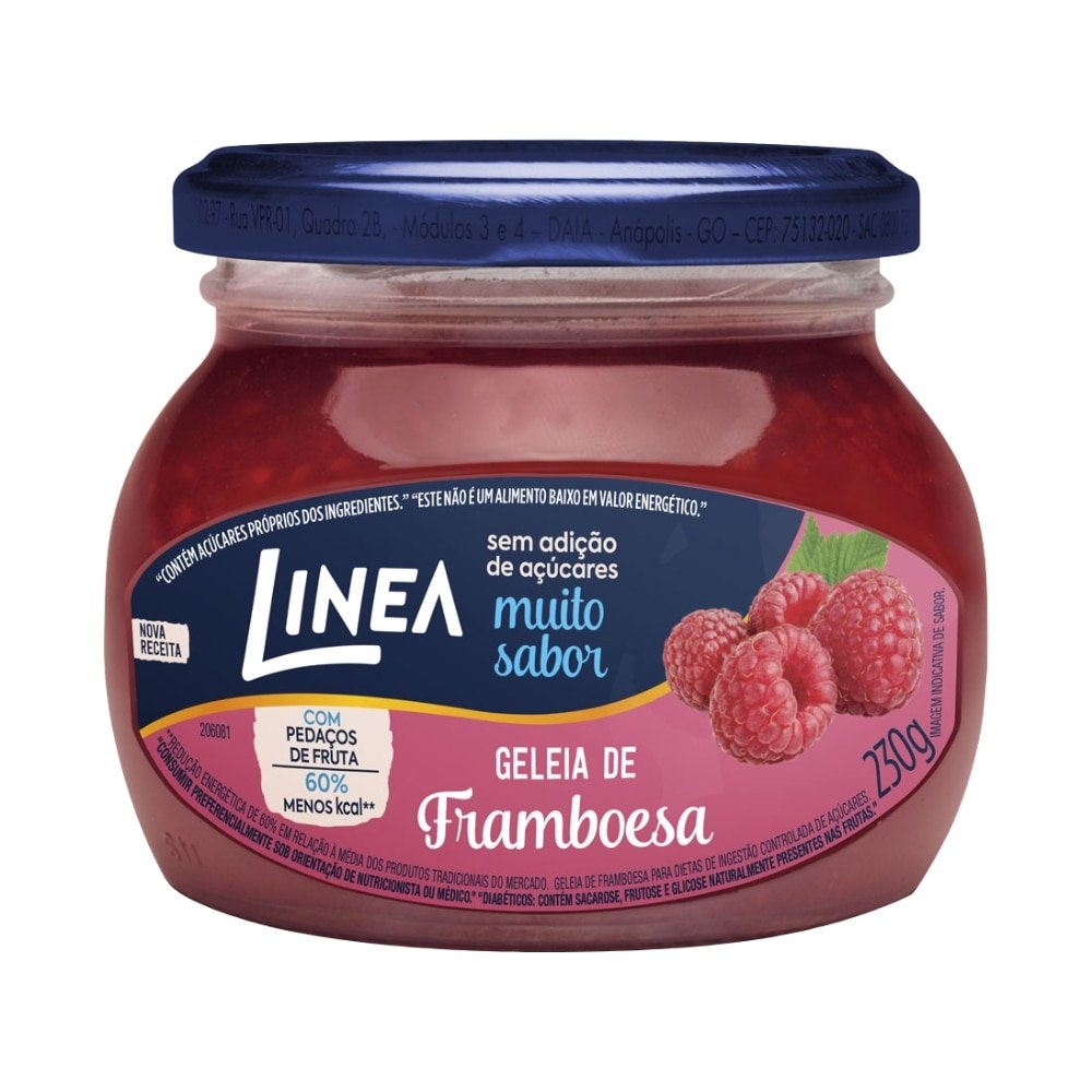 Geleia de Framboesa Linea Zero Açúcar 230g
