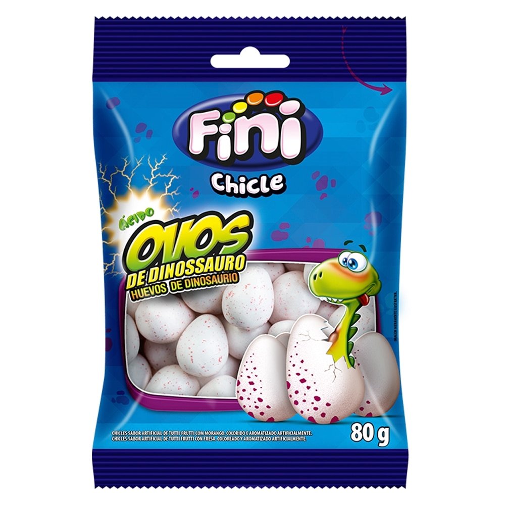 Chiclete Fini Ovo de Dinossauro - Caixa com 12 Unidades
