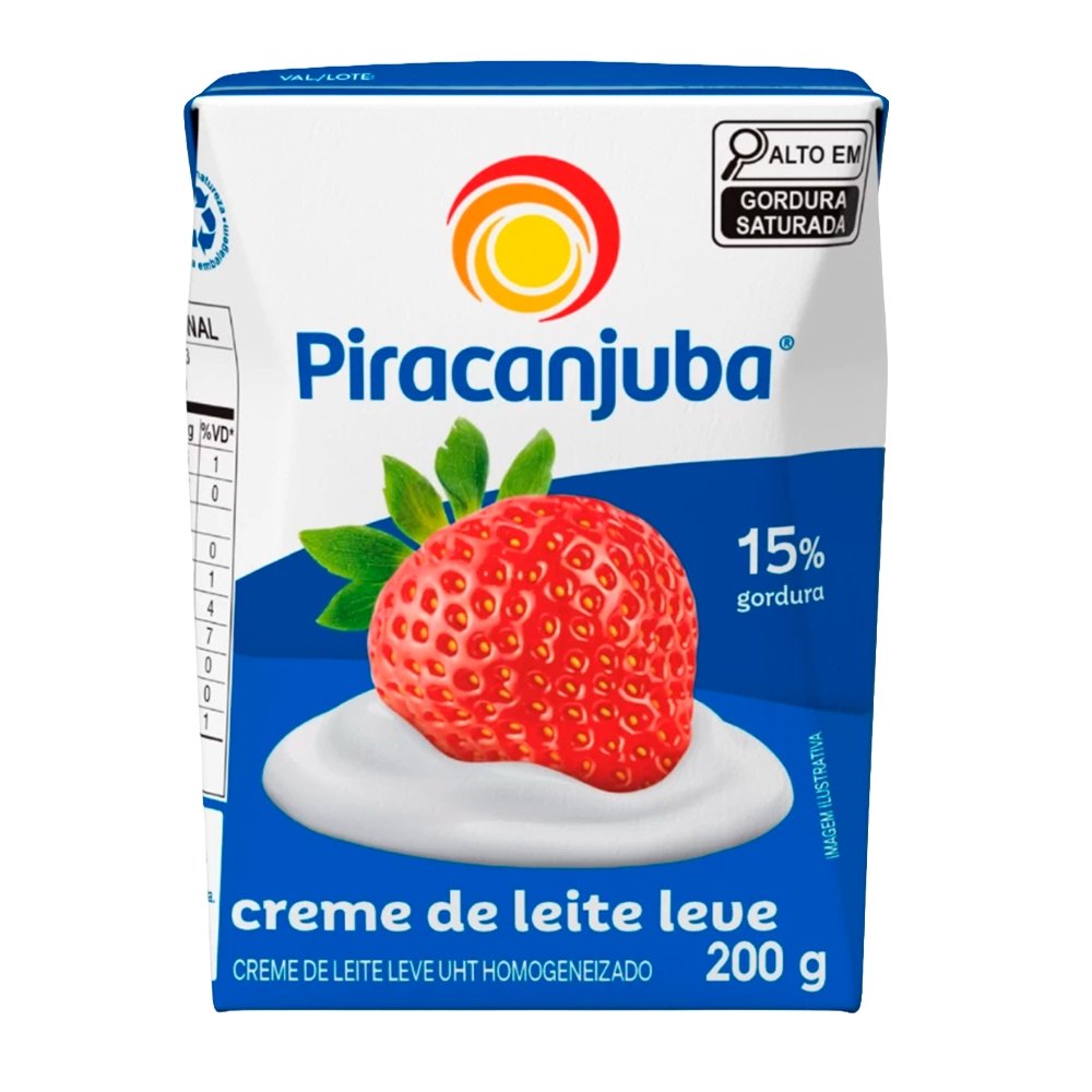 Creme De Leite Piracanjuba Tetra Pack 200g - Embalagem c/ 27 unidades