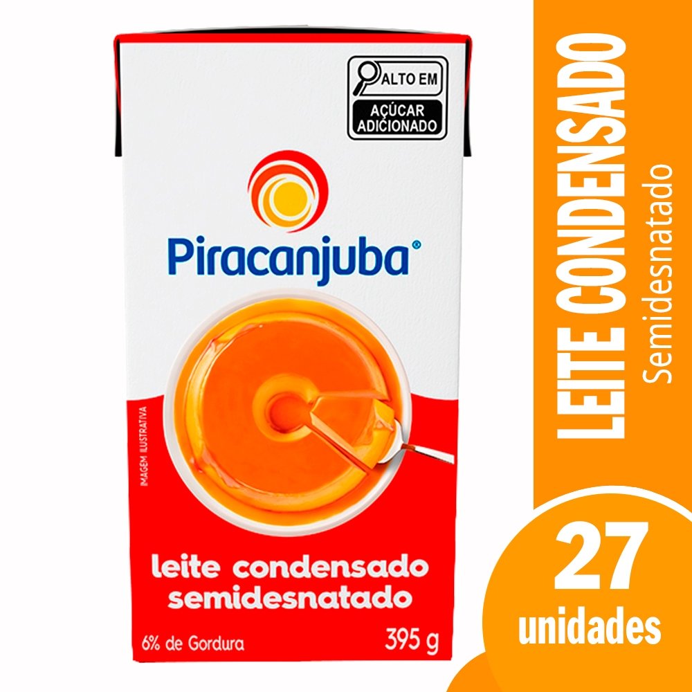 Caixa De Leite Condensado Com 27 Unidades Preço Leite Condensado Piracanjuba Tetra Pack 395g Embalagem C 27 Unidades Efacil