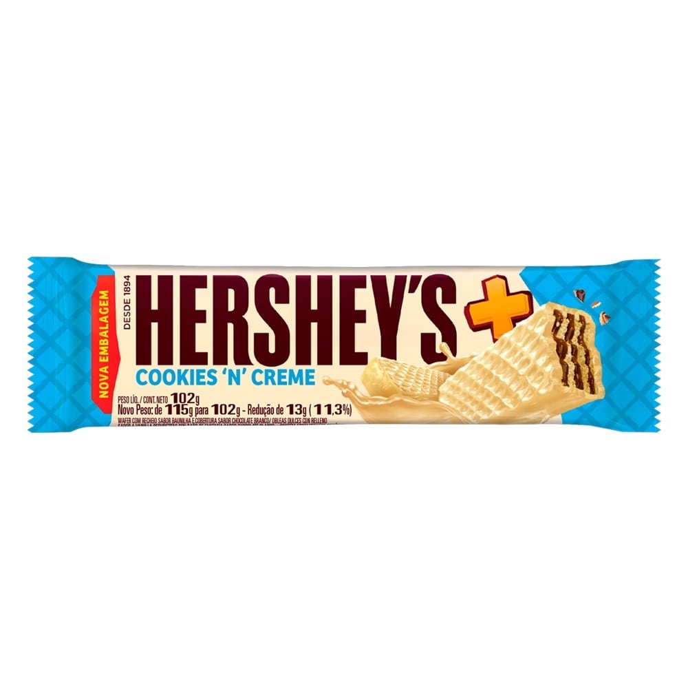Chocolate Hersheys Mais Branco Cookies N'Creme 102g