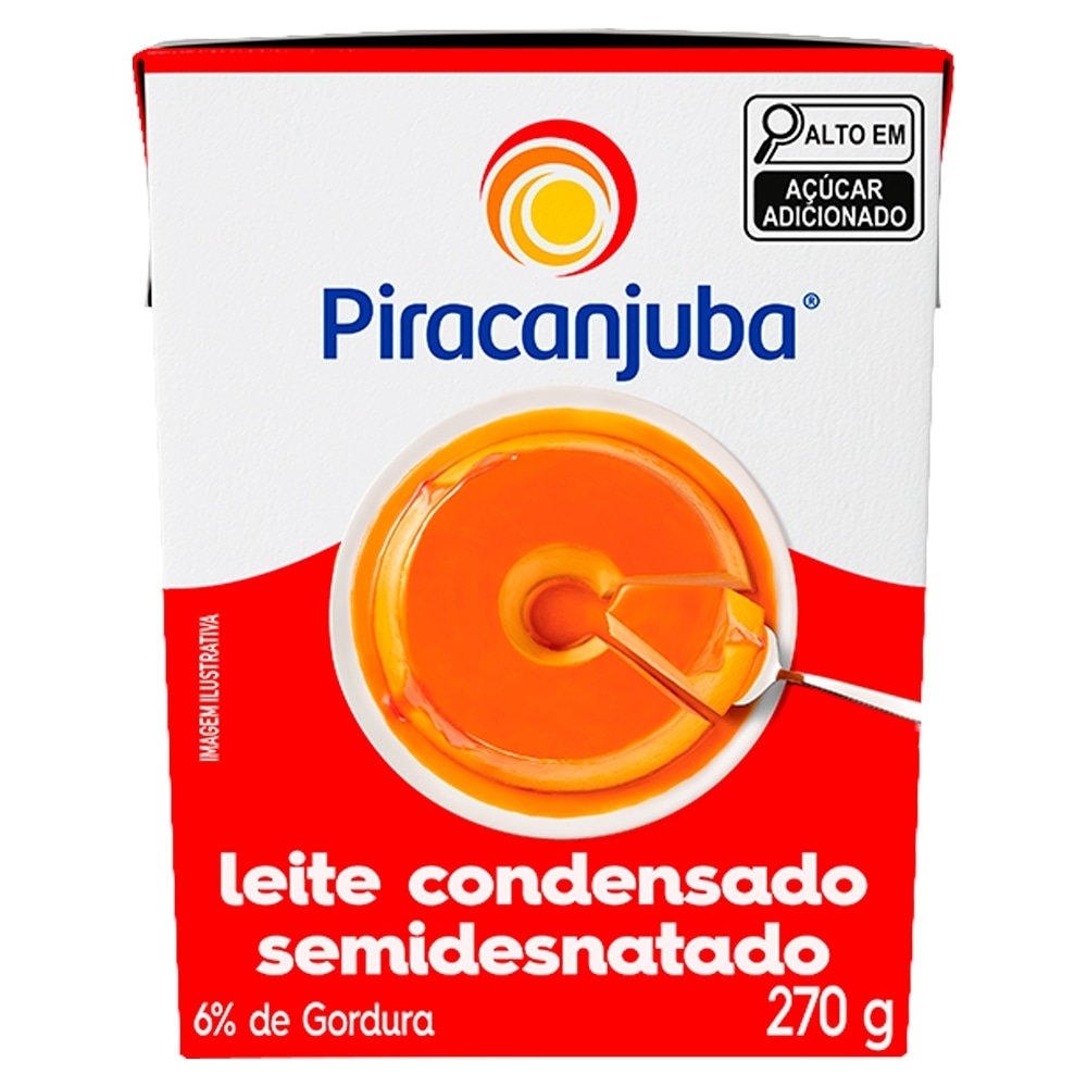 Leite Condensado Piracanjuba Tetra Pack 270g - Embalagem com 27 Unidades