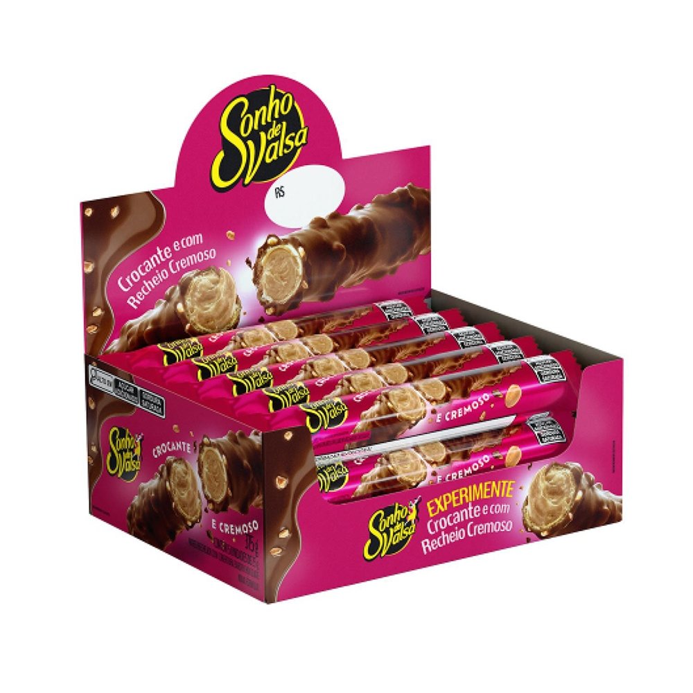 Stick Wafer Recheado Sonho de Valsa 25g Display 15 Unidades
