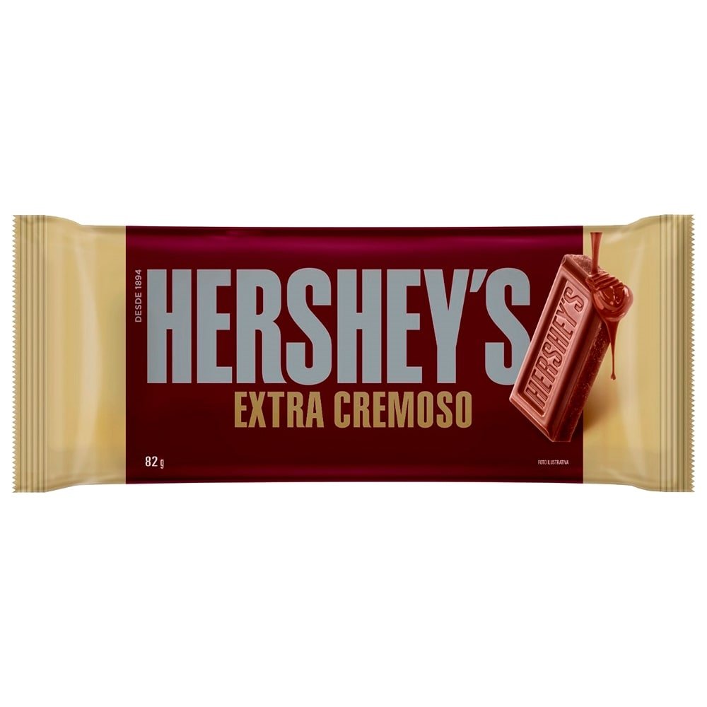 Chocolate Hershey's ao Leite Extra Cremoso 82g - 18 Unidades