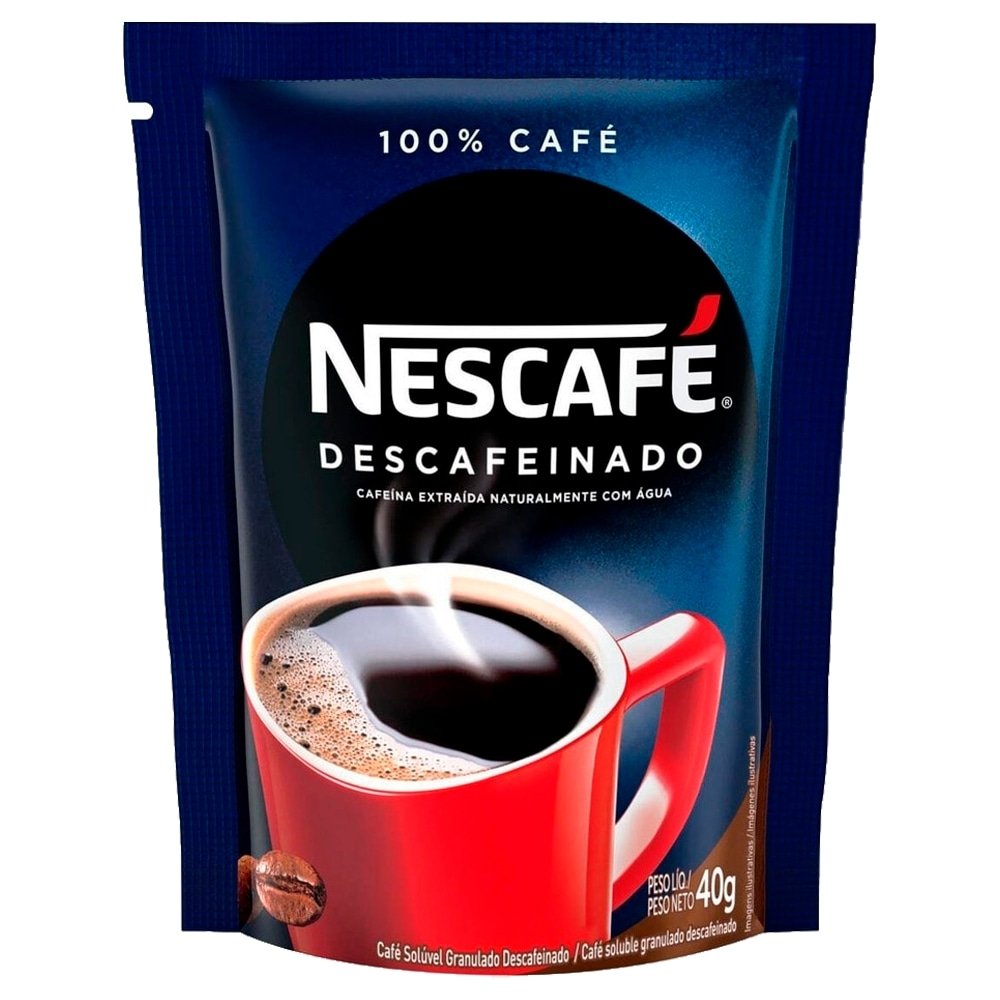 Café Solúvel Nescafé Granulado Descafeinado 40g - Embalagem com 24 Unidades