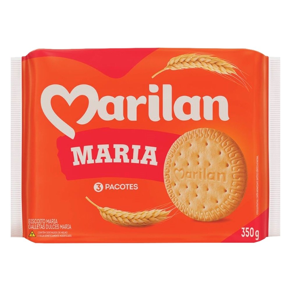 Biscoito Marilan Maria 350g - Embalagem com 24 Unidades