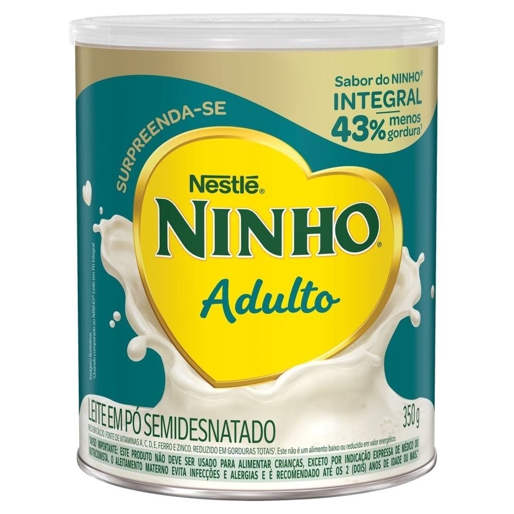 Leite em Pó Ninho Adulto Lata 350g - Embalagem com 24 Unidades