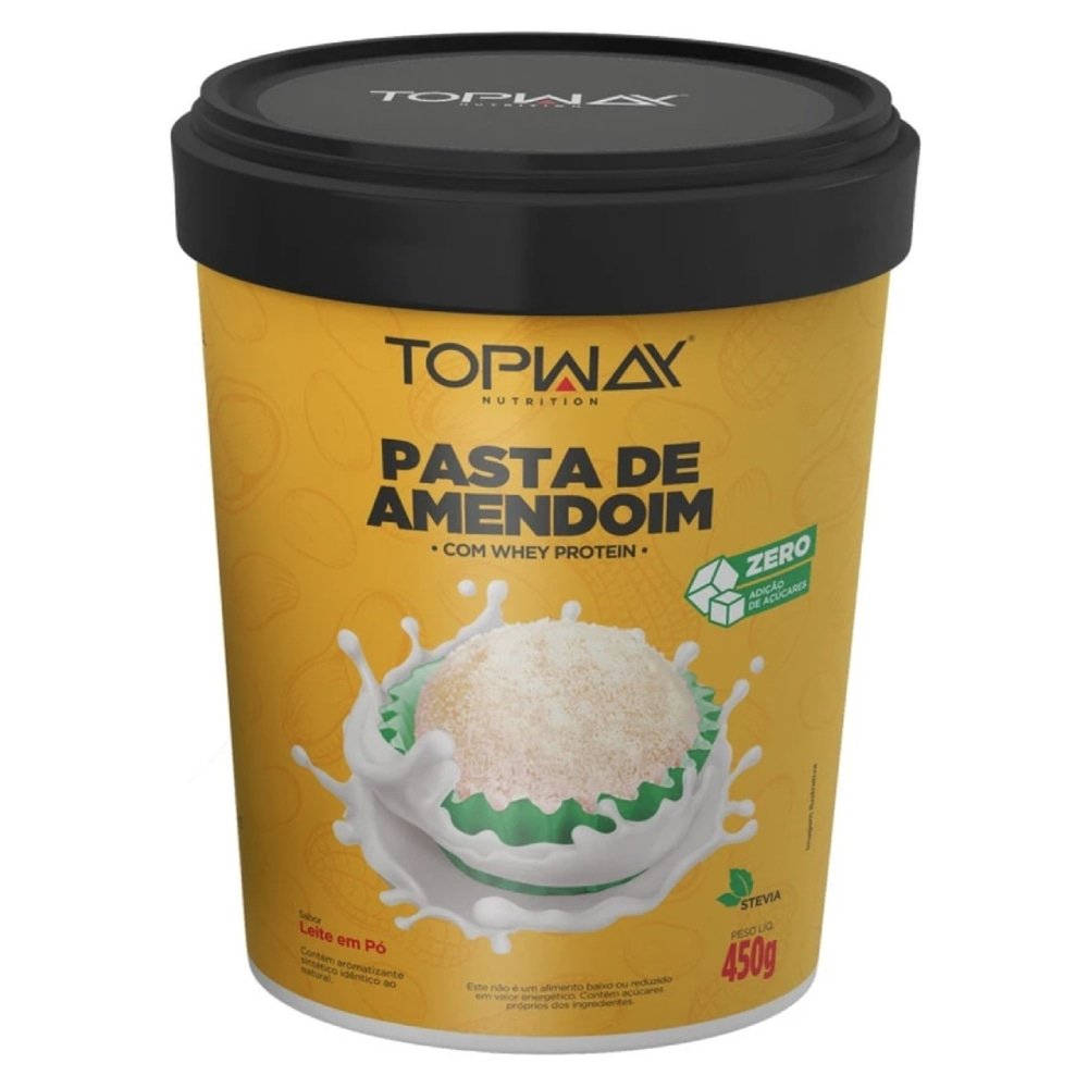 Pasta de Amendoim Topway Leite em Pó 450g