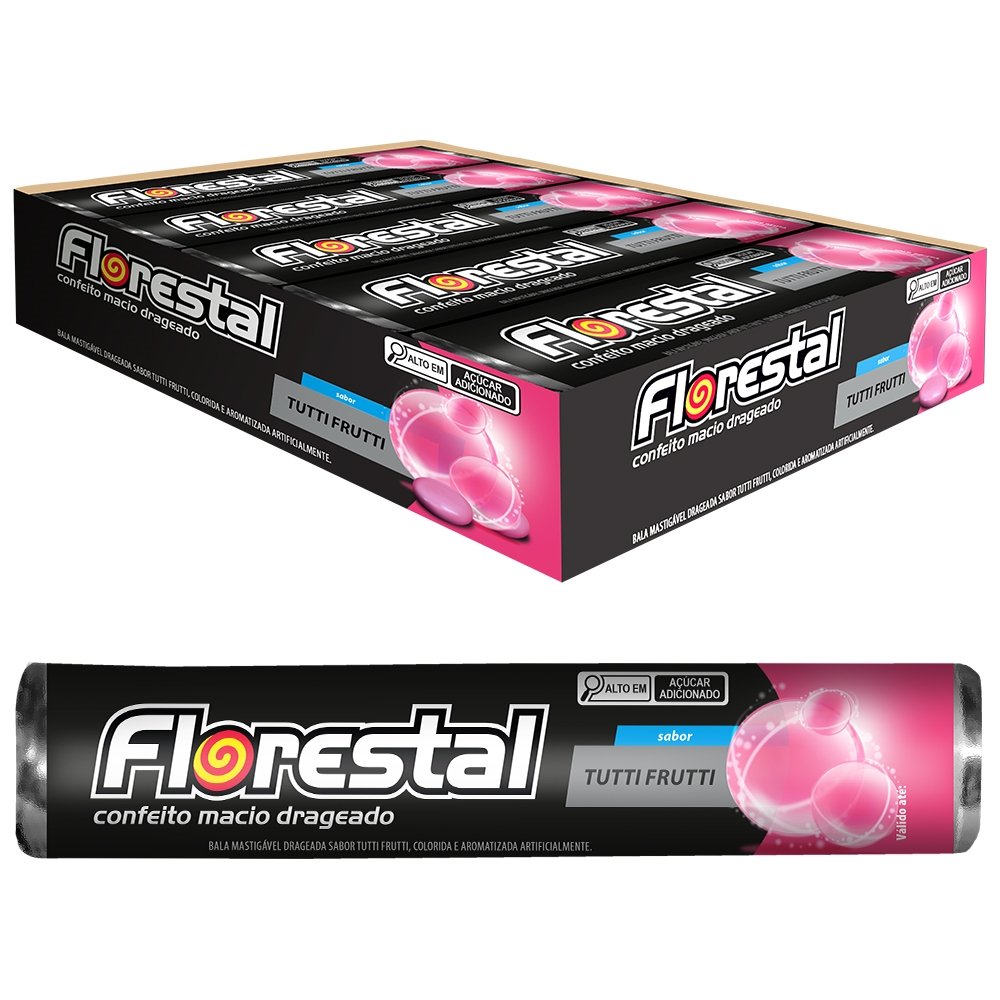 Drops Florestal Drageado Tutti Frutti 32g - Embalagem com 10 Unidades