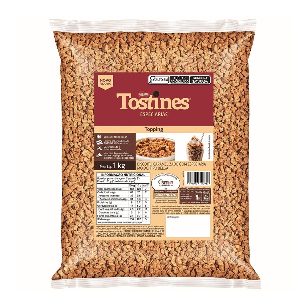 Biscoito Nestle Tostines Ganulado 1Kg