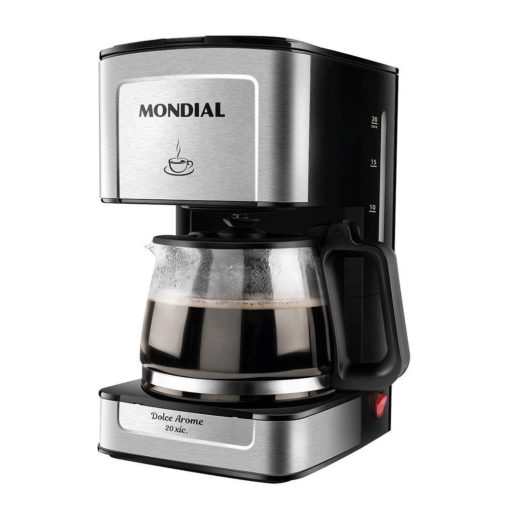 Cafeteira Mondial 20 xicaras Preto Inox 220V C-43-20X-SI