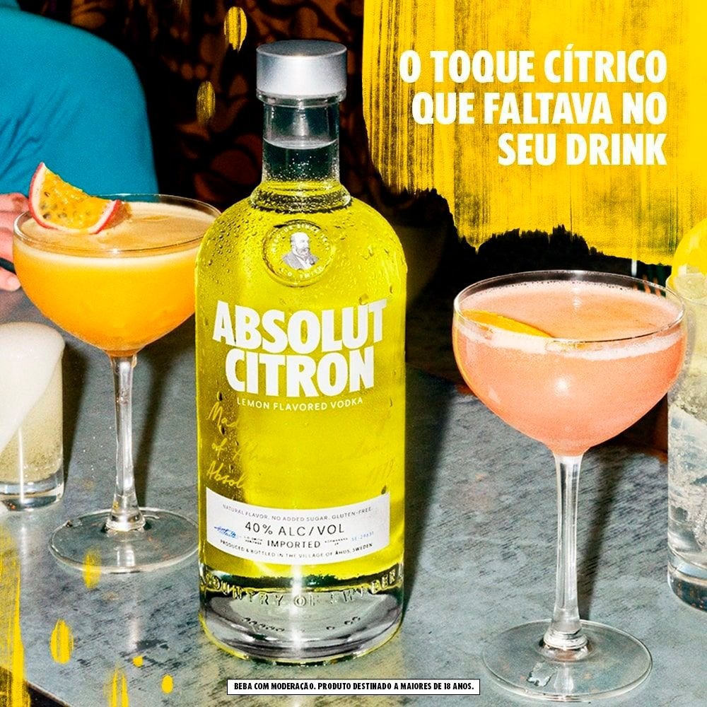 Vodka Absolut Citron em promoção + drink