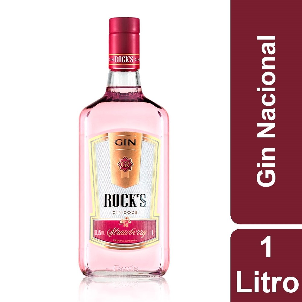 Gin Rocks Strawberry Doce 1 Litro eFácil