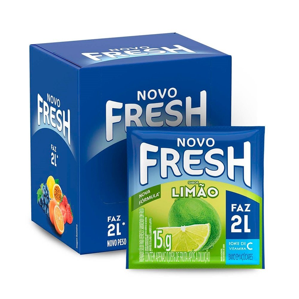 Refresco em Pó Fresh Limão 15g Display com 15 Unidades