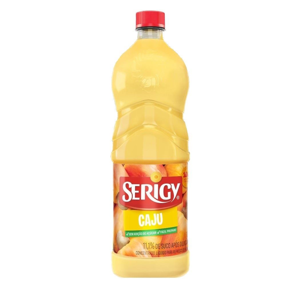 Suco Serigy Concentrado Cajú 1litro - Embalagem com 6 Unidades