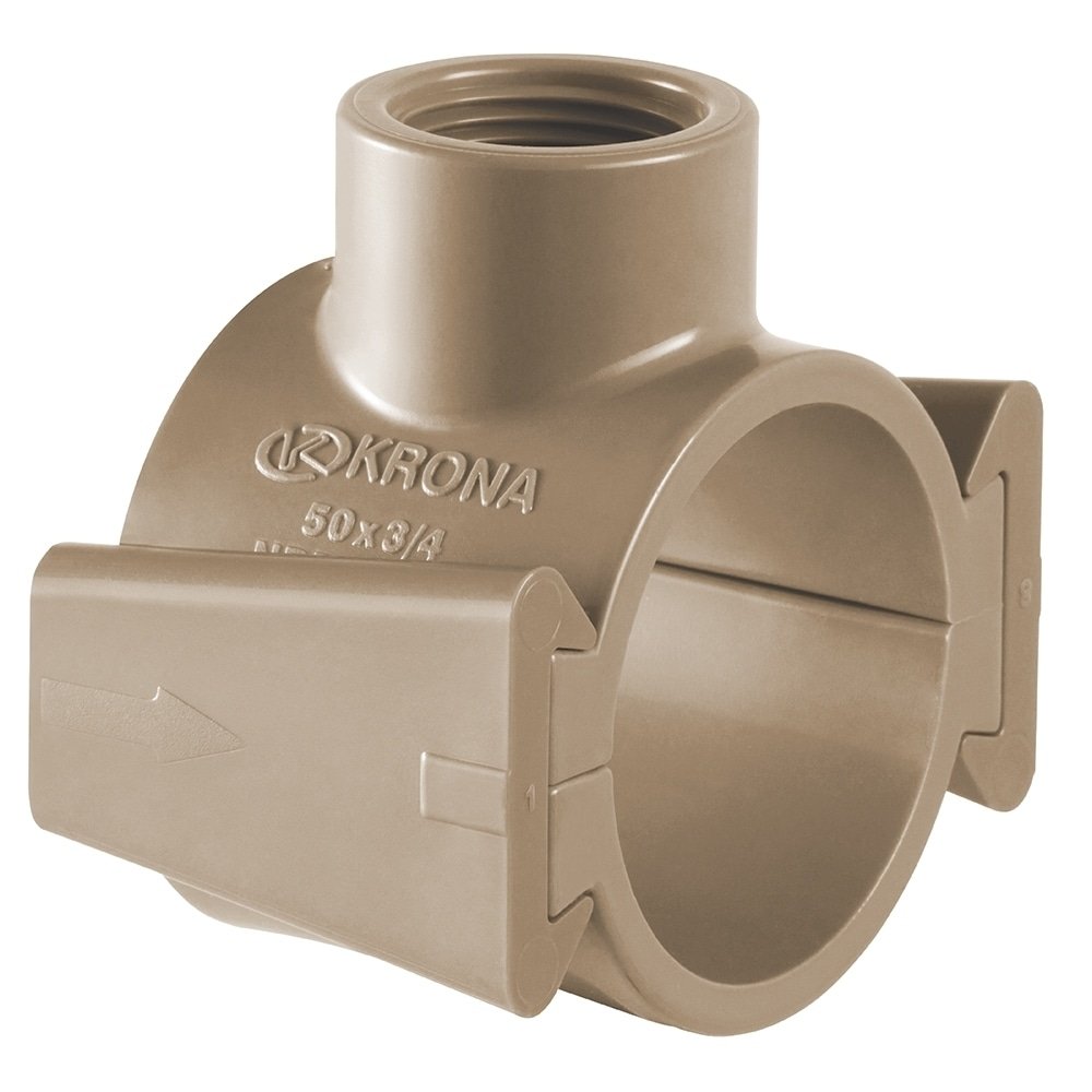 Colar Tomada Krona PVC 50mmx1/2 Embalagem com 10 Unidades