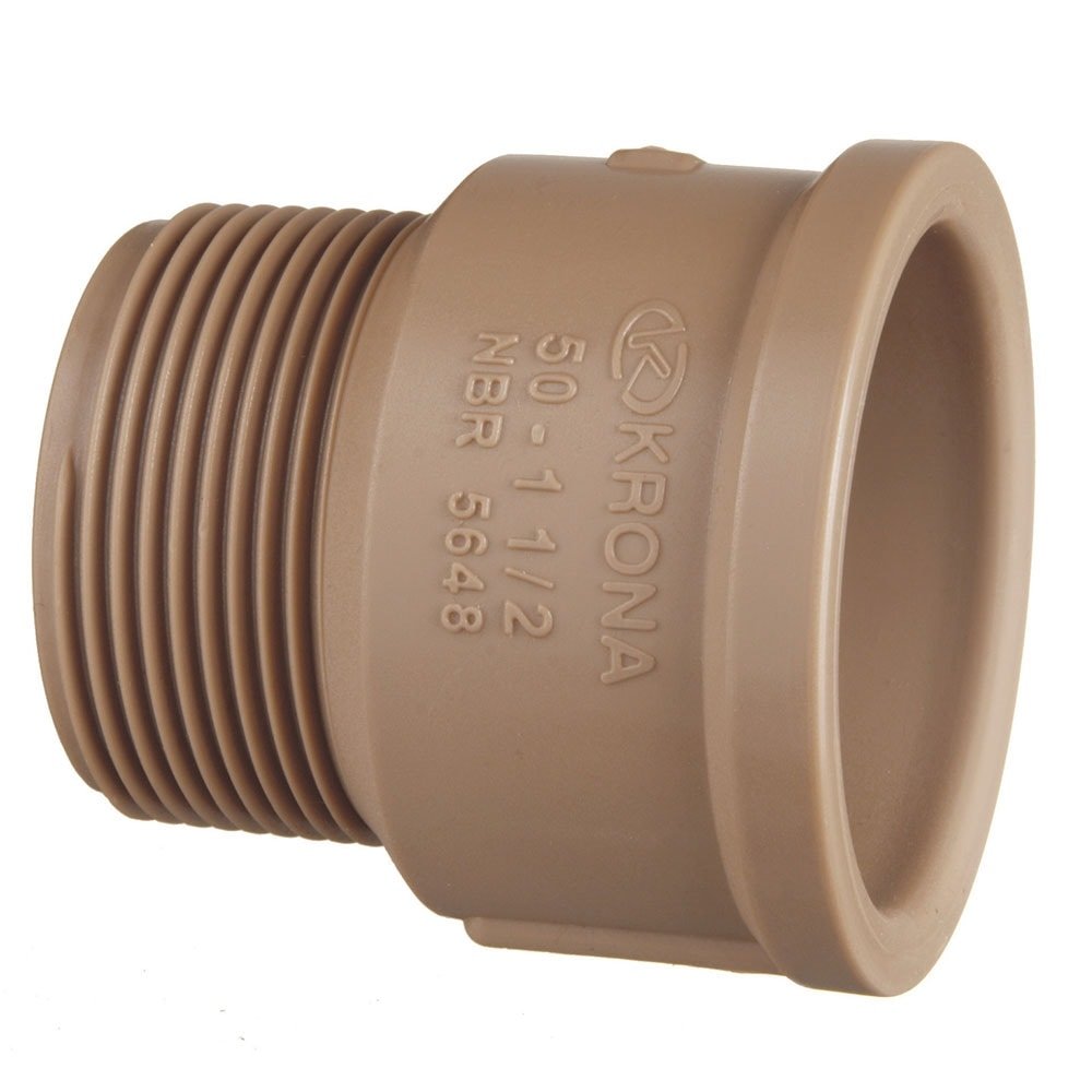 Adaptador Soldável Krona Curto 60x2 - Embalagem com 10 Unidades