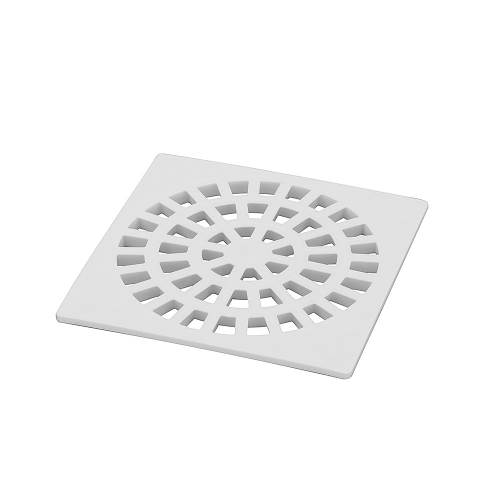 Grelha Quadrada Krona Nº50 para Caixa Sifonado e Ralo 100mm Branco - Embalagem com 12 Unidades