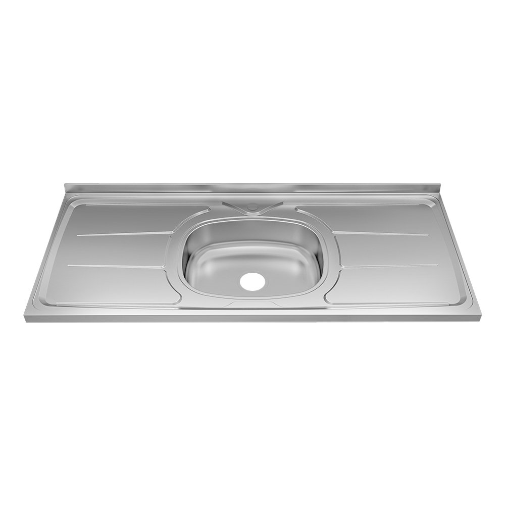 Pia Inox Ghel Plus 1800x560x110mm Cuba Central N2 Escorredor Concretada sem Válvula