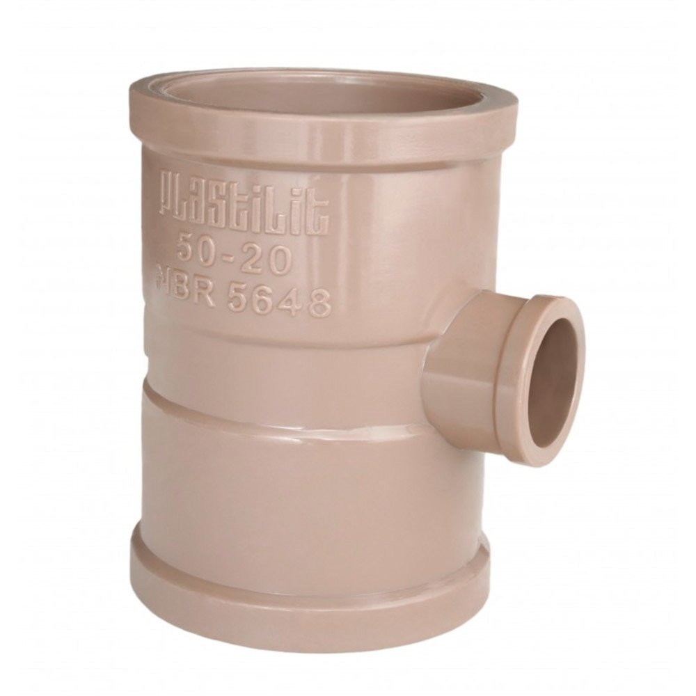 Tee de Redução Plastilit Soldável 32 x 25mm - Embalagem com 25 Unidades