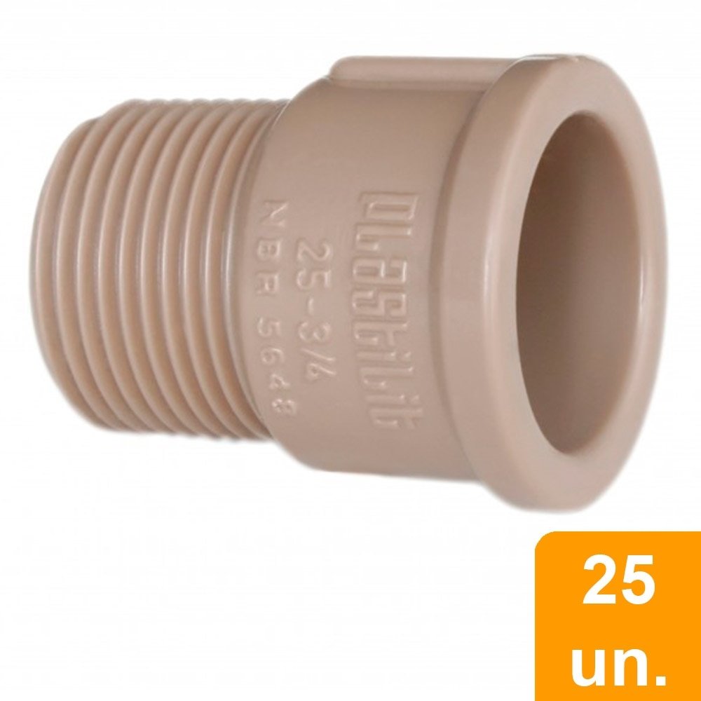 Adaptador Soldável Plastilit Curto 50mm x 1.1/2 Embalagem com 25 Unidades