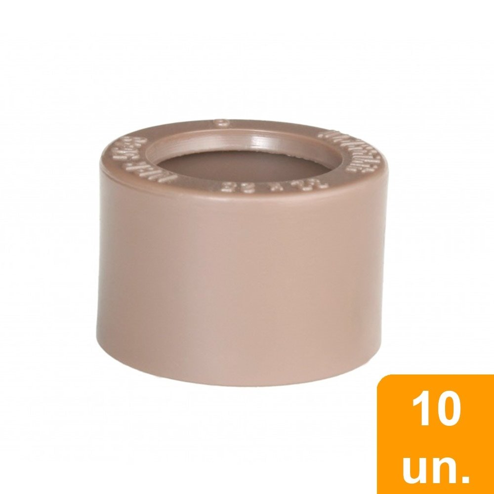 Bucha de Redução Soldável Curta Plastilit 60x50 - Embalagem com 10 Unidades