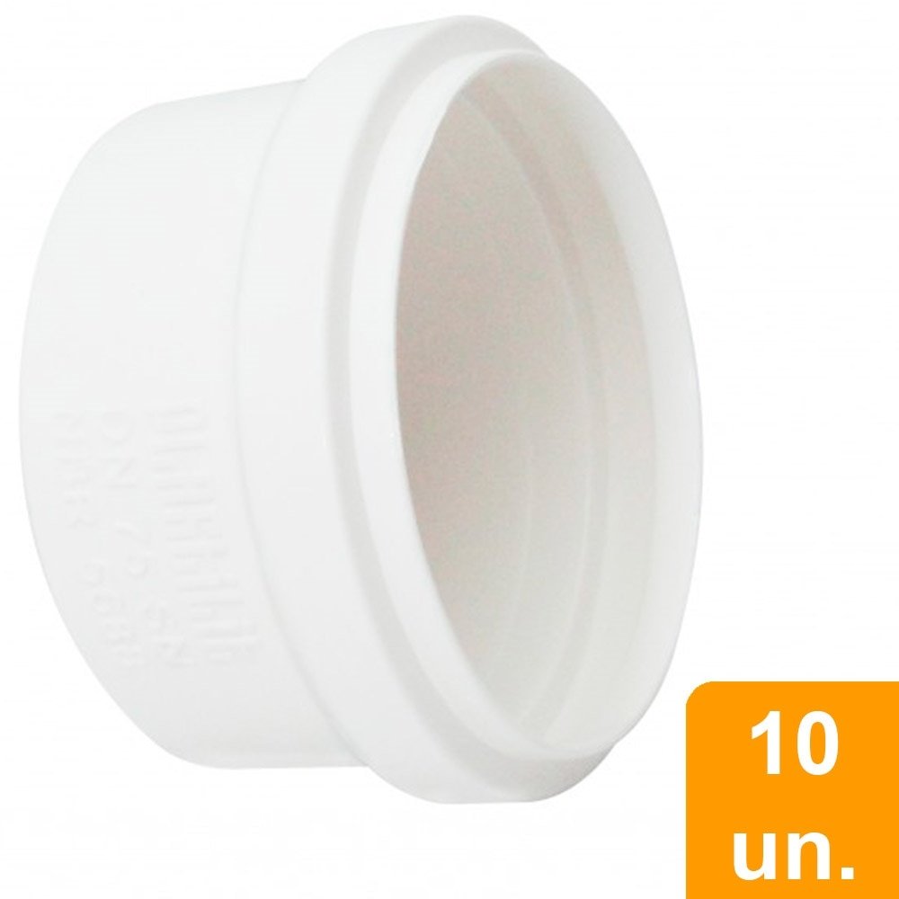 Cap para Esgoto Plastilit 50mm Embalagem com 10 Unidades
