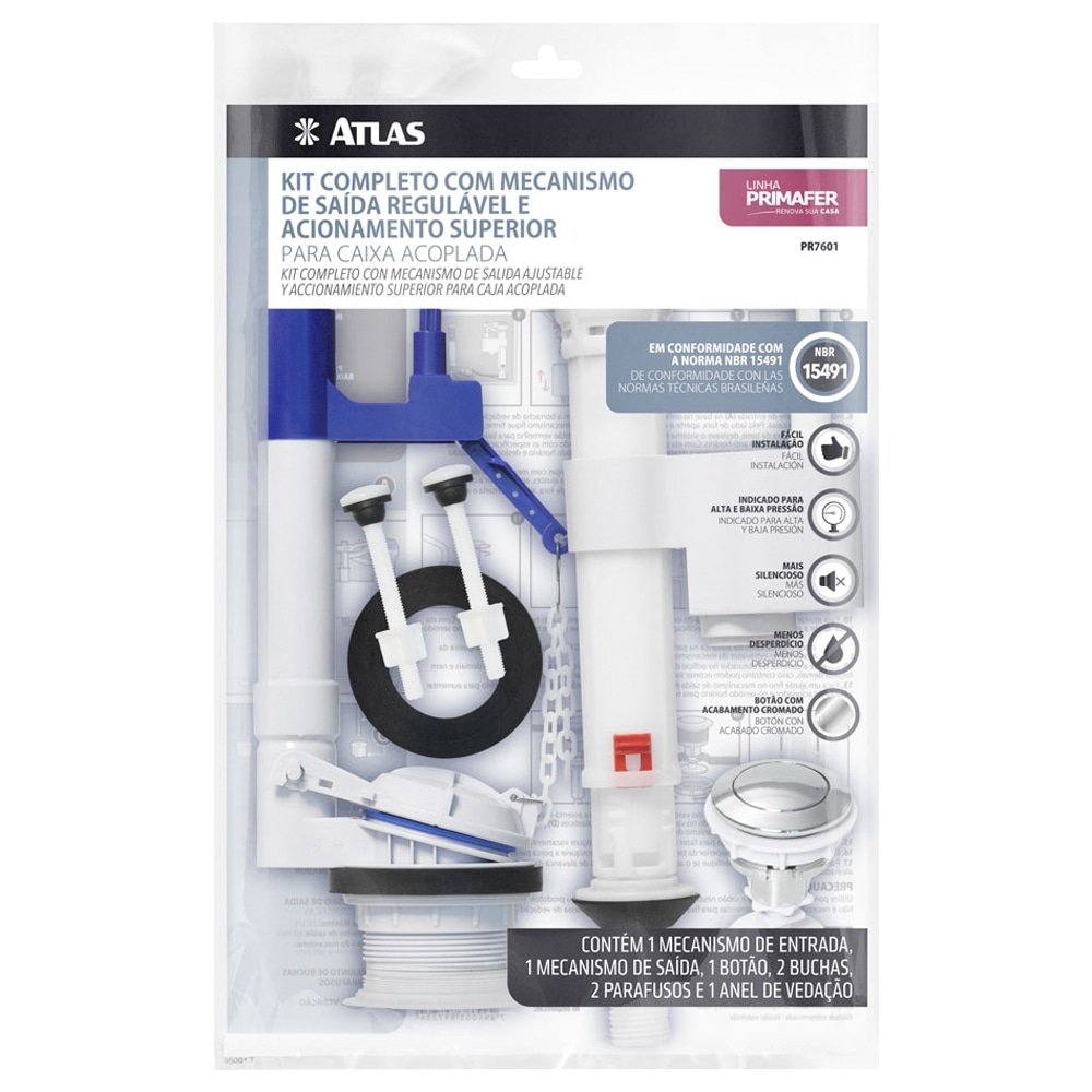 Mecanismo Saída Atlas PR7601 Regulável Com Acionamento Superior