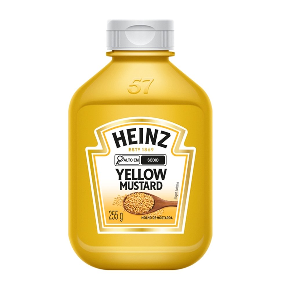 Mostarda Heinz 255g - Embalagem com 16 Unidades