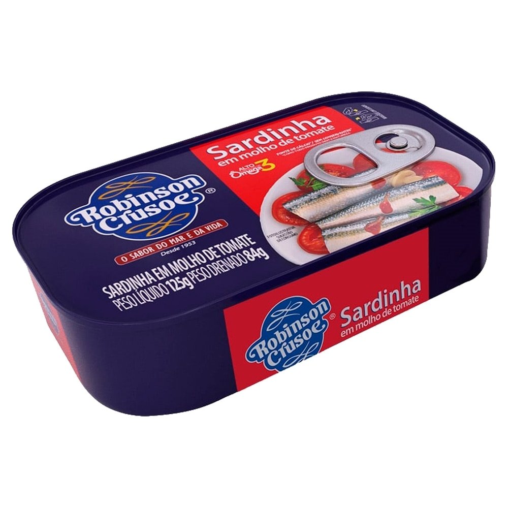 Sardinha Robinson Crusoe ao Molho de Tomate 125g - Embalagem com 50 Unidades