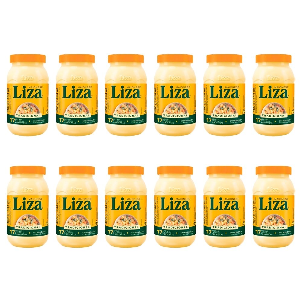 Maionese Liza Tradicional, 12x450g