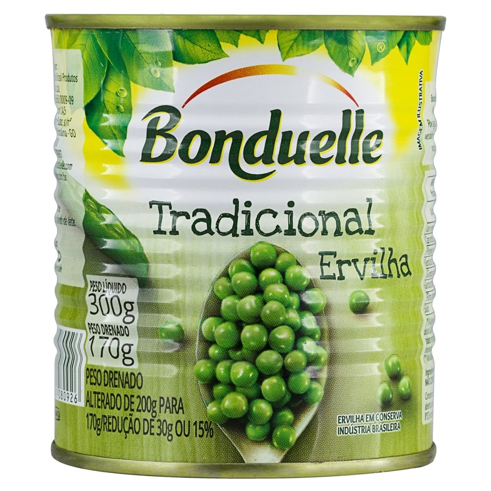 Ervilha Bonduelle Lata 170g - Embalagem com 24 Unidades
