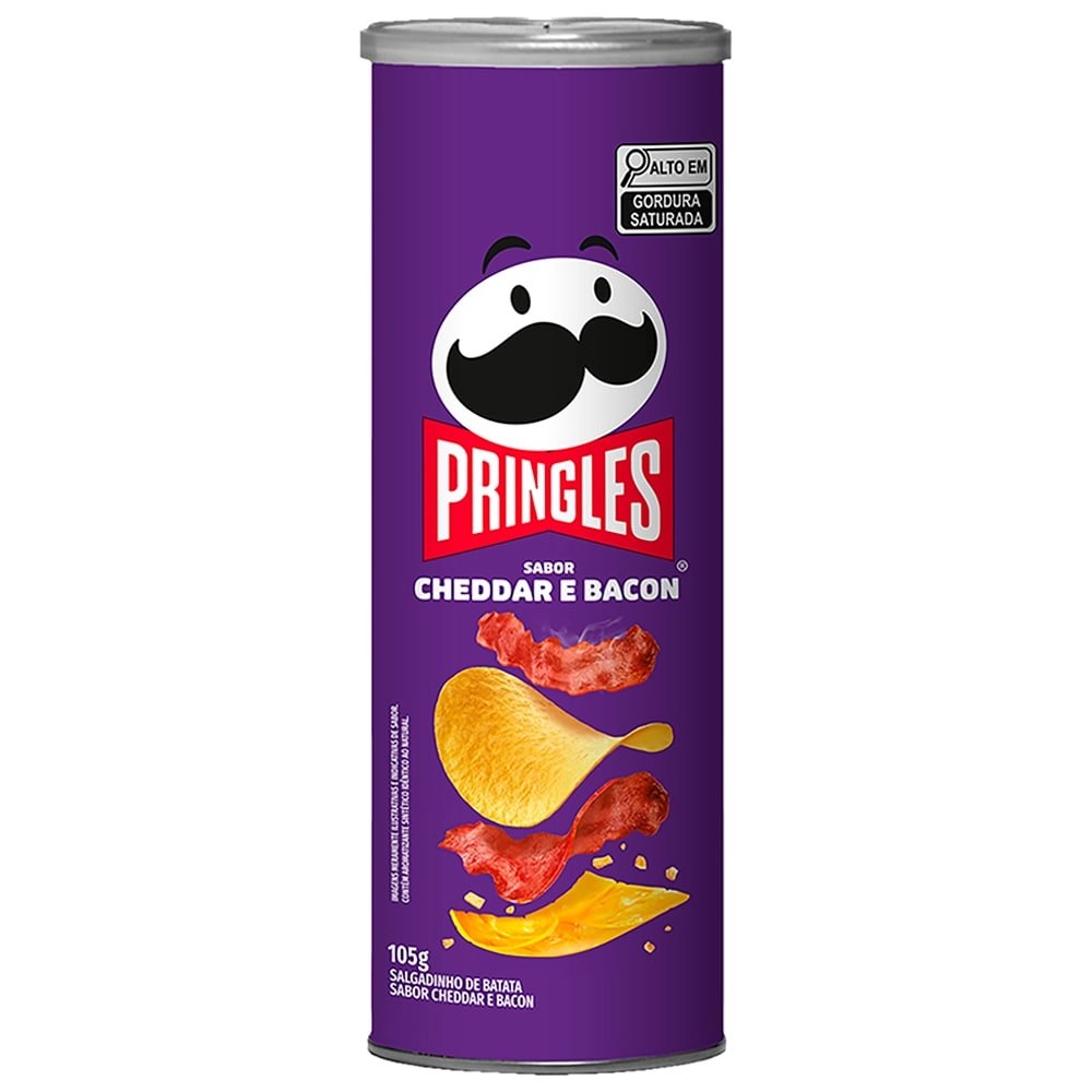 Batata Pringles Cheddar e Bacon 105g