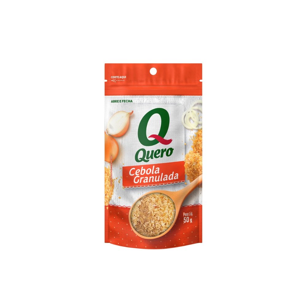 Cebola Granulada Quero 50g - Embalagem com 24 Unidades