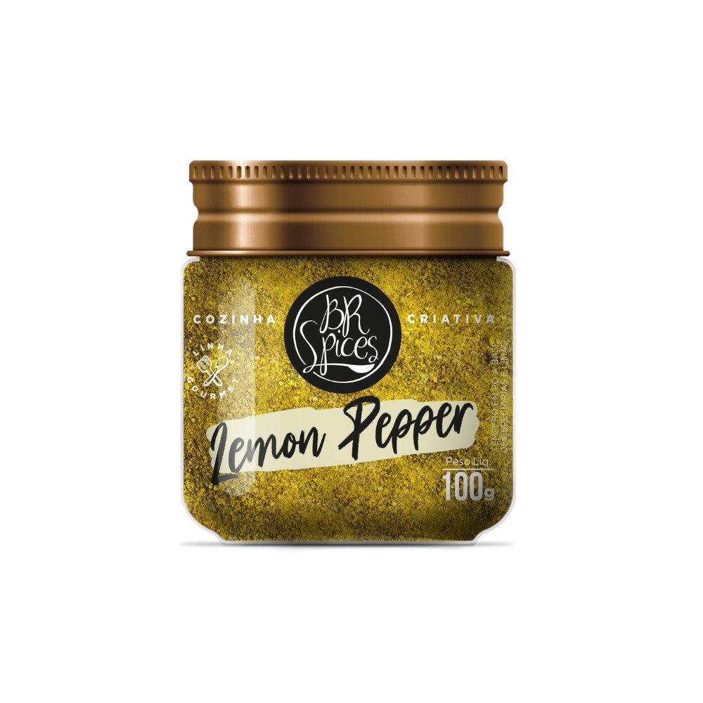 Tempero em Pó Lemon Pepper BR Spices Pote 100g