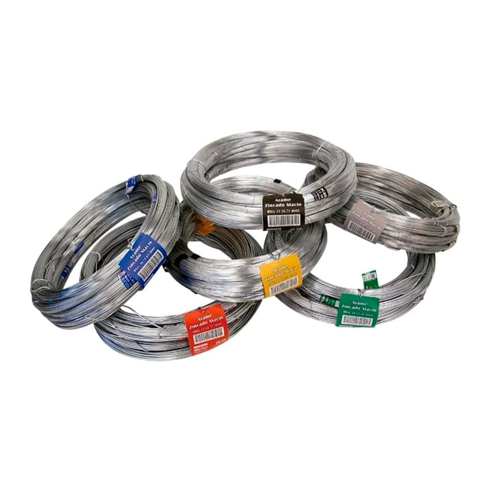Arame Morlan Liso Galvanizado 22 0,71mm - Embalagem com 10 Unidades