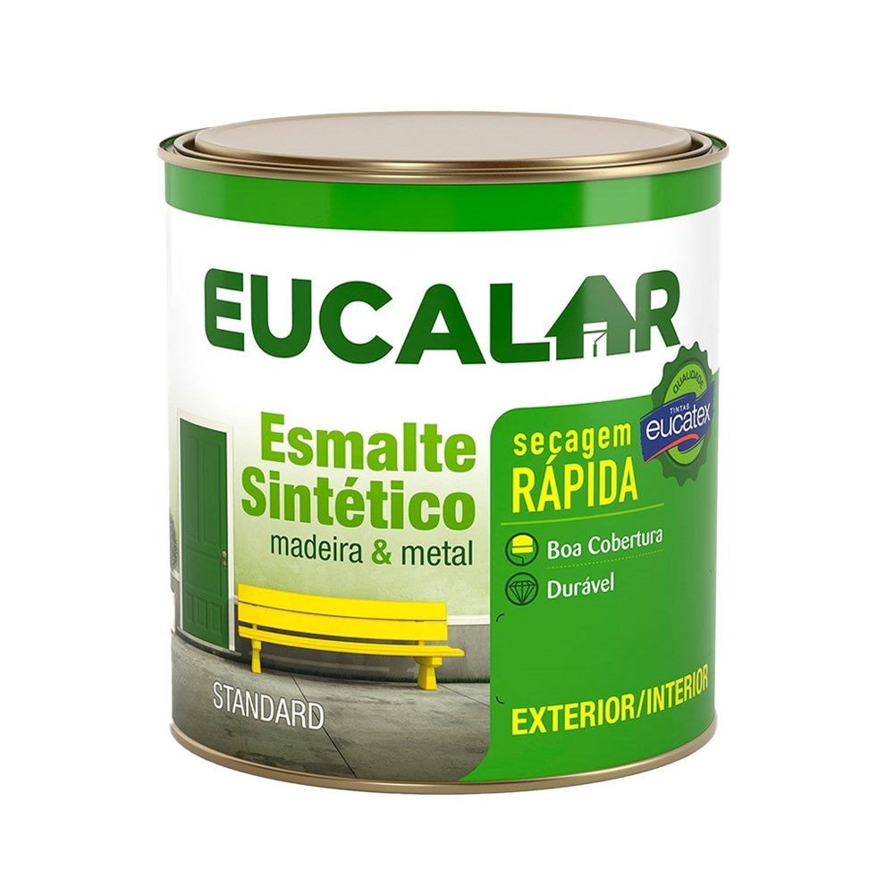 Tinta Esmalte Eucalar Brilhante 900ml Vermelho Goya