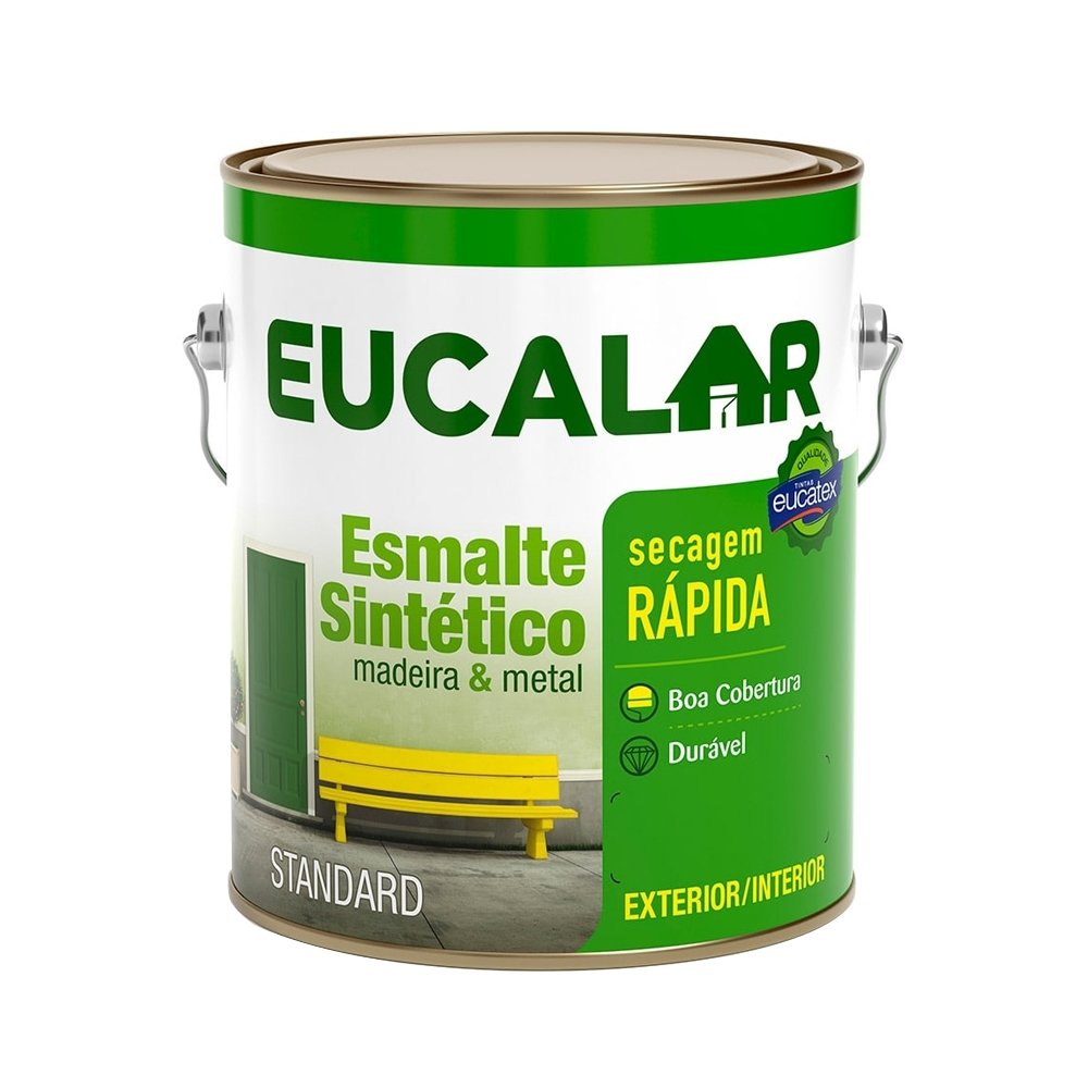 Tinta Esmalte Eucalar Brilhante Marrom 3,6 Litros