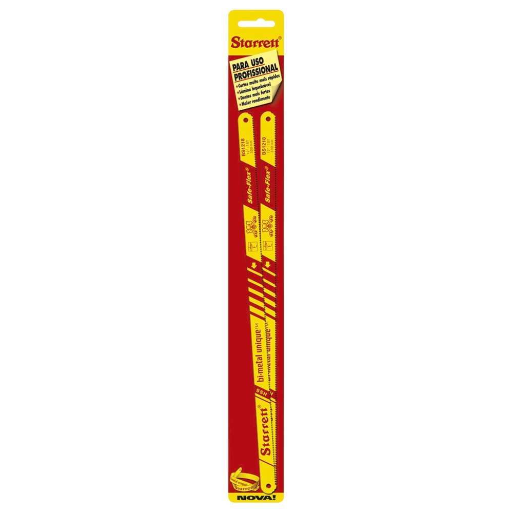 Segueta Starrett Bimetálica Flexível BS1218 Cartucho - 10 Embalagens com 2 Unidades