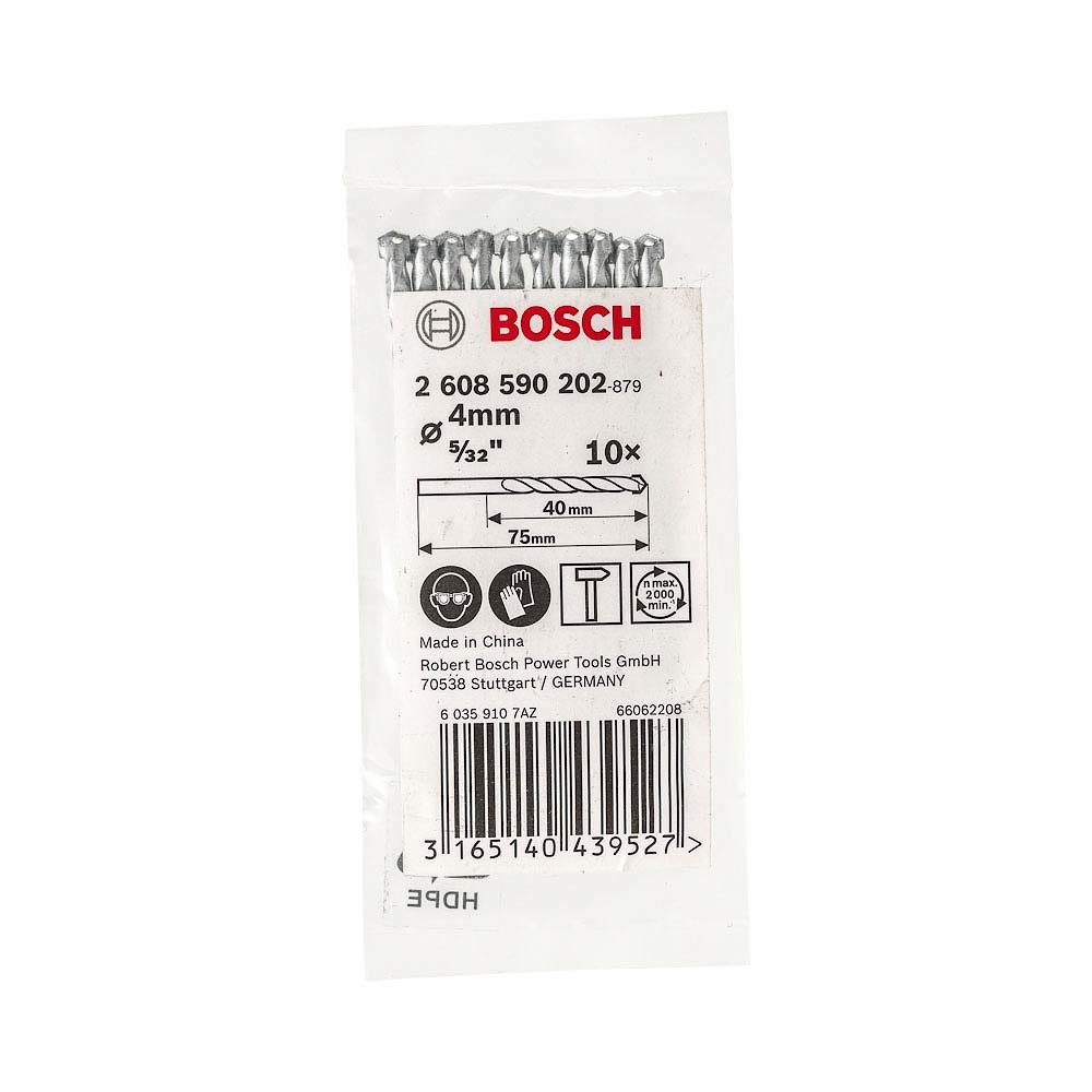 Broca Concreto Bosch Impact, 4mm Embalagem com 10 Unidades
