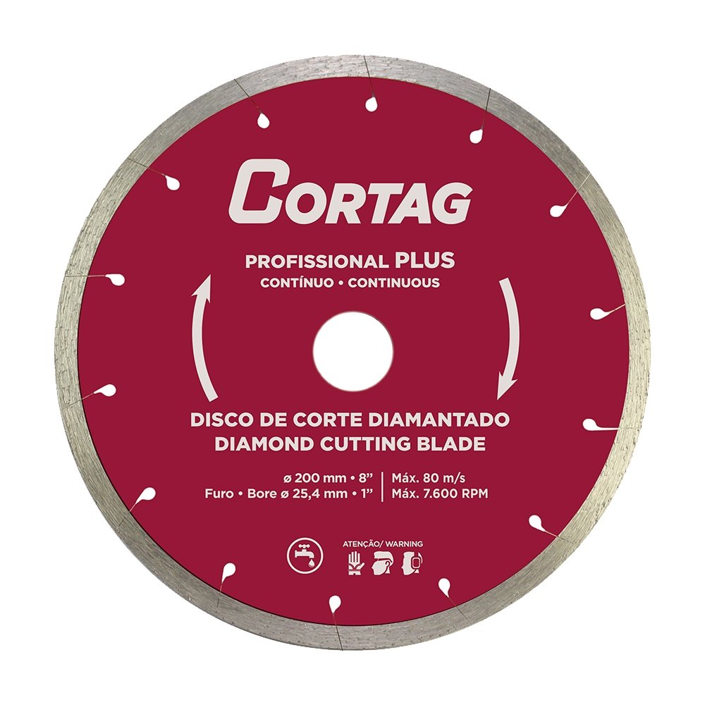 Disco Cortag Diamantado 8P Continuo 200X25,4mm