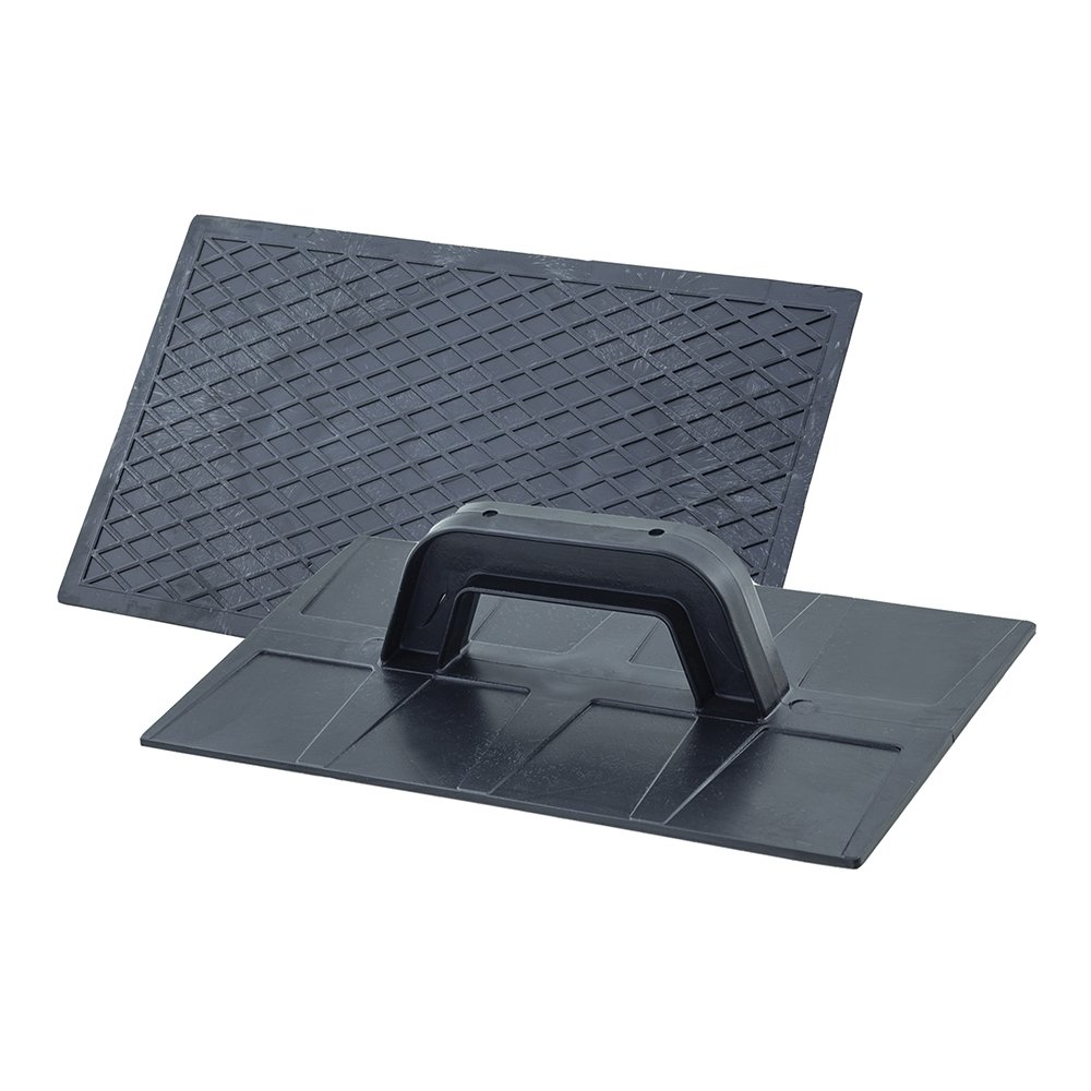 Desempenadeira Thompson Plastica Corrugada Preto 18cmX30cm - Embalagem com 6 Unidades