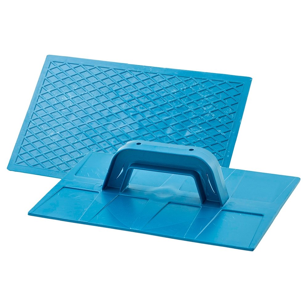 Desempenadeira Thompson Plastica Corrugada Azul 18cmX30cm - Embalagem com 6 Unidades