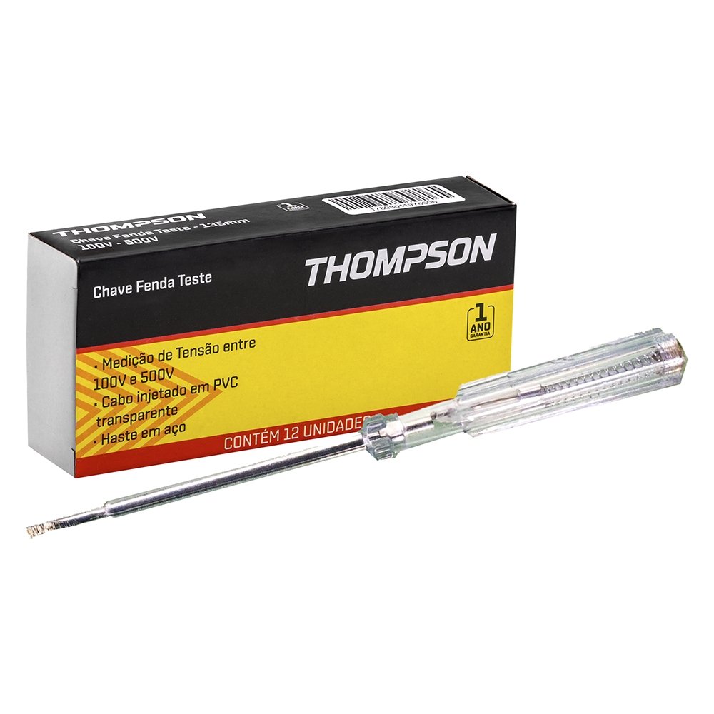 Chave Teste Thompson 165mm - Embalagem com 12 Unidades