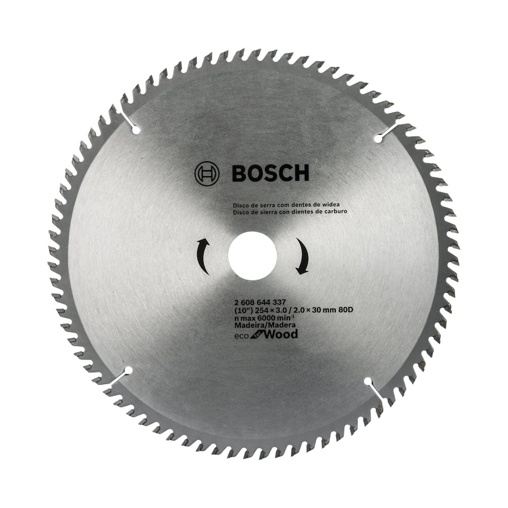 Disco de Serra Circular Bosch Eco 10P D254mm 80 Dentes