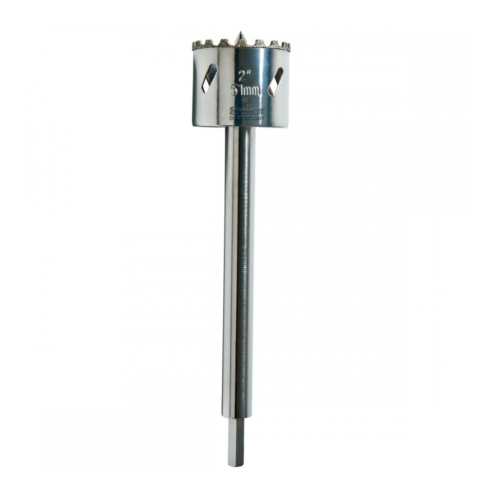 Serra Copo Starrett Diamantada 40mm 1.9/16P com Haste 150mm 6P