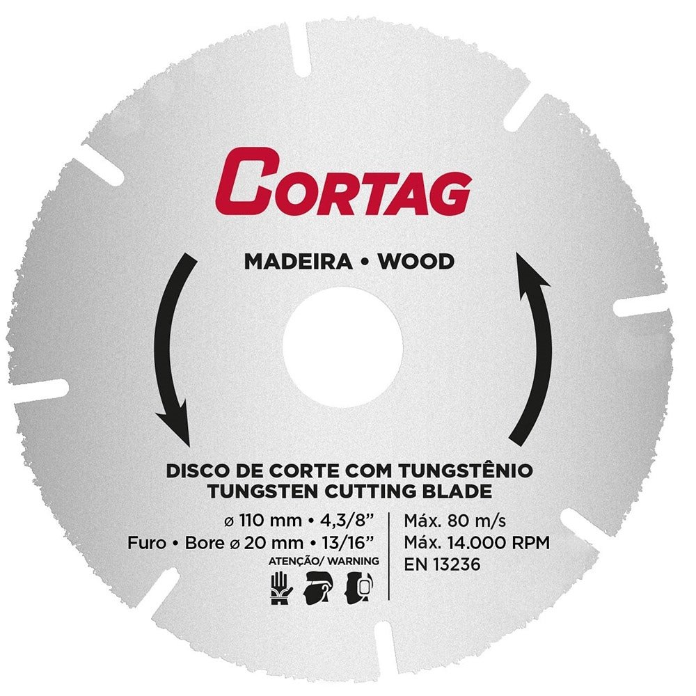 Disco Corte Cortag Tungstenio Madeira 110X20mm